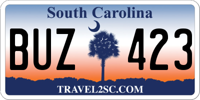 SC license plate BUZ423