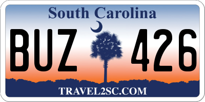 SC license plate BUZ426