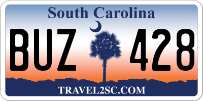 SC license plate BUZ428