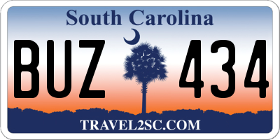 SC license plate BUZ434