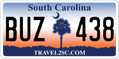 SC license plate BUZ438