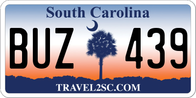 SC license plate BUZ439
