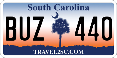 SC license plate BUZ440