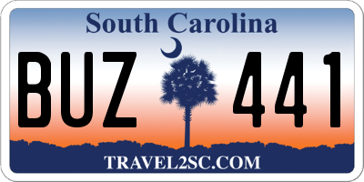 SC license plate BUZ441