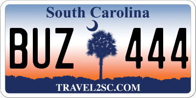 SC license plate BUZ444