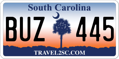 SC license plate BUZ445