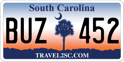 SC license plate BUZ452