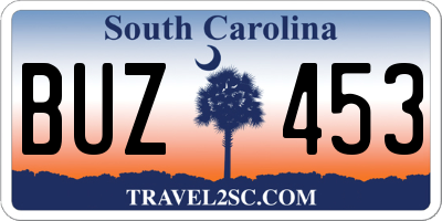 SC license plate BUZ453