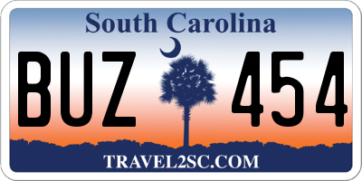 SC license plate BUZ454