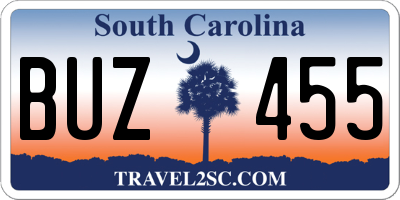 SC license plate BUZ455