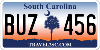 SC license plate BUZ456