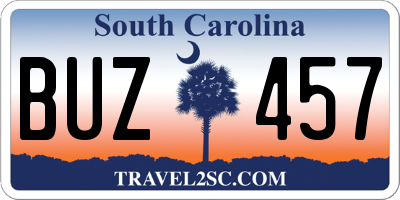 SC license plate BUZ457