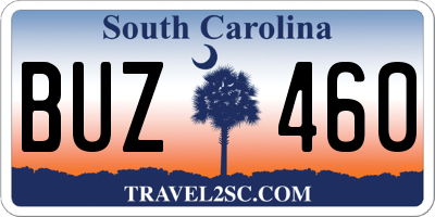 SC license plate BUZ460