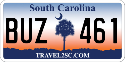 SC license plate BUZ461