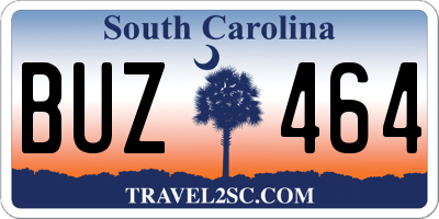 SC license plate BUZ464