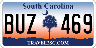 SC license plate BUZ469