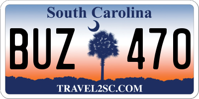 SC license plate BUZ470