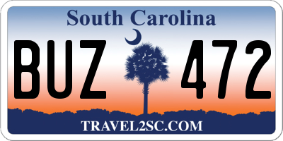 SC license plate BUZ472