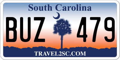 SC license plate BUZ479