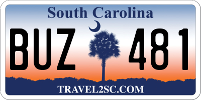 SC license plate BUZ481