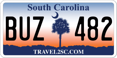 SC license plate BUZ482