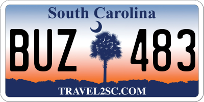 SC license plate BUZ483