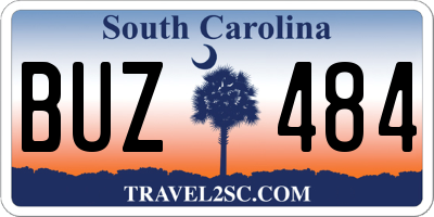 SC license plate BUZ484
