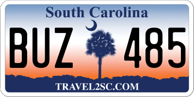 SC license plate BUZ485