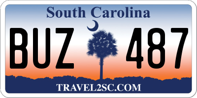 SC license plate BUZ487