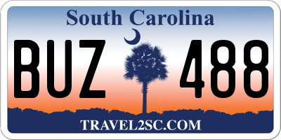 SC license plate BUZ488