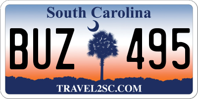SC license plate BUZ495