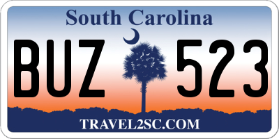 SC license plate BUZ523