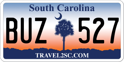 SC license plate BUZ527