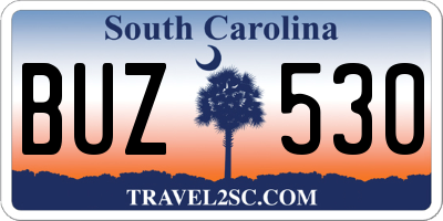 SC license plate BUZ530