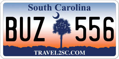 SC license plate BUZ556