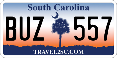 SC license plate BUZ557