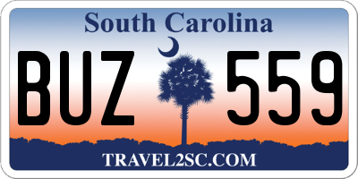 SC license plate BUZ559