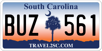 SC license plate BUZ561