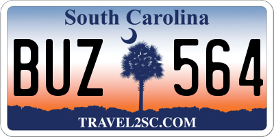 SC license plate BUZ564