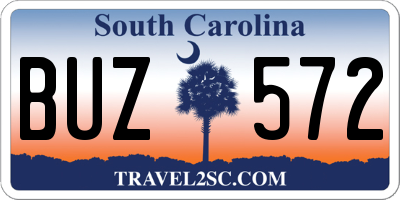 SC license plate BUZ572