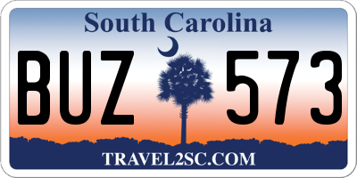 SC license plate BUZ573