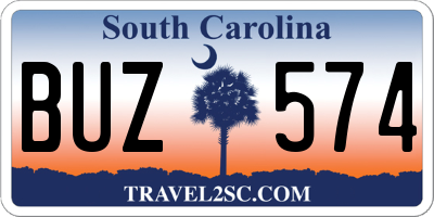 SC license plate BUZ574
