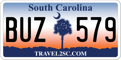 SC license plate BUZ579