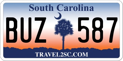 SC license plate BUZ587