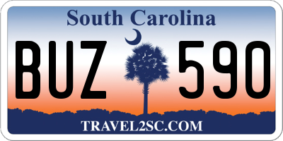 SC license plate BUZ590