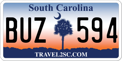 SC license plate BUZ594