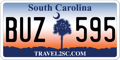 SC license plate BUZ595