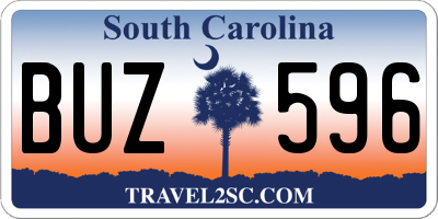 SC license plate BUZ596