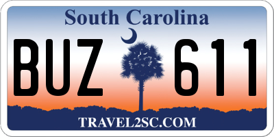 SC license plate BUZ611