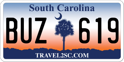 SC license plate BUZ619